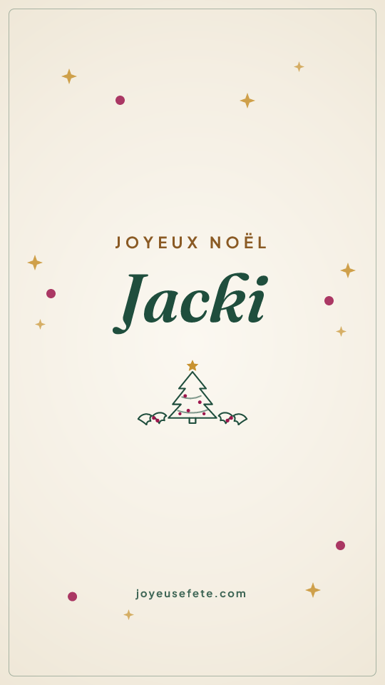 Image « Joyeux Noël Jacki » au format story
