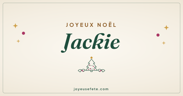 Image « Joyeux Noël Jackie » au format large