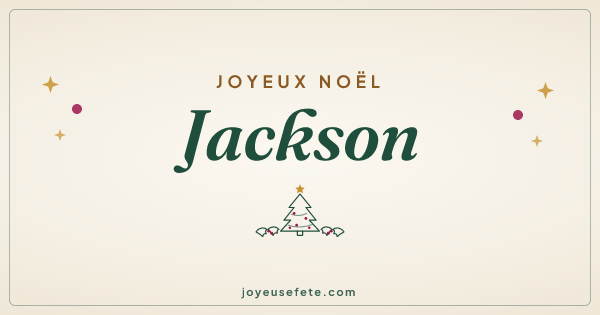 Image « Joyeux Noël Jackson » au format large