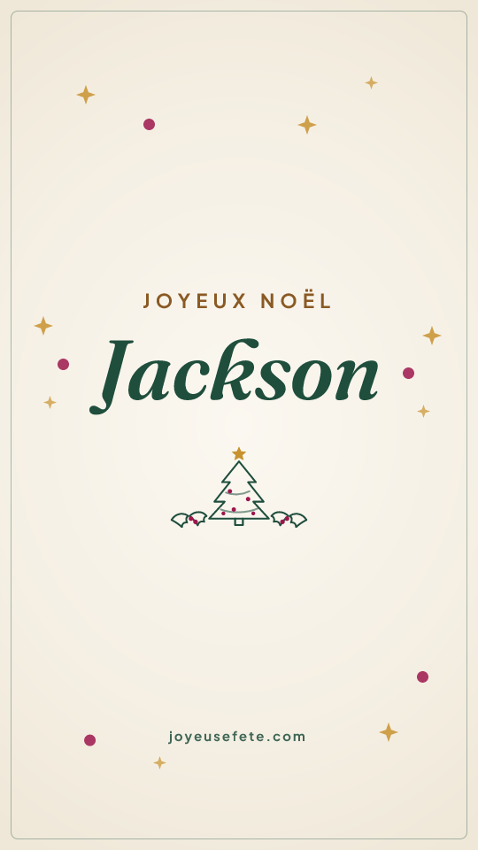 Image « Joyeux Noël Jackson » au format story