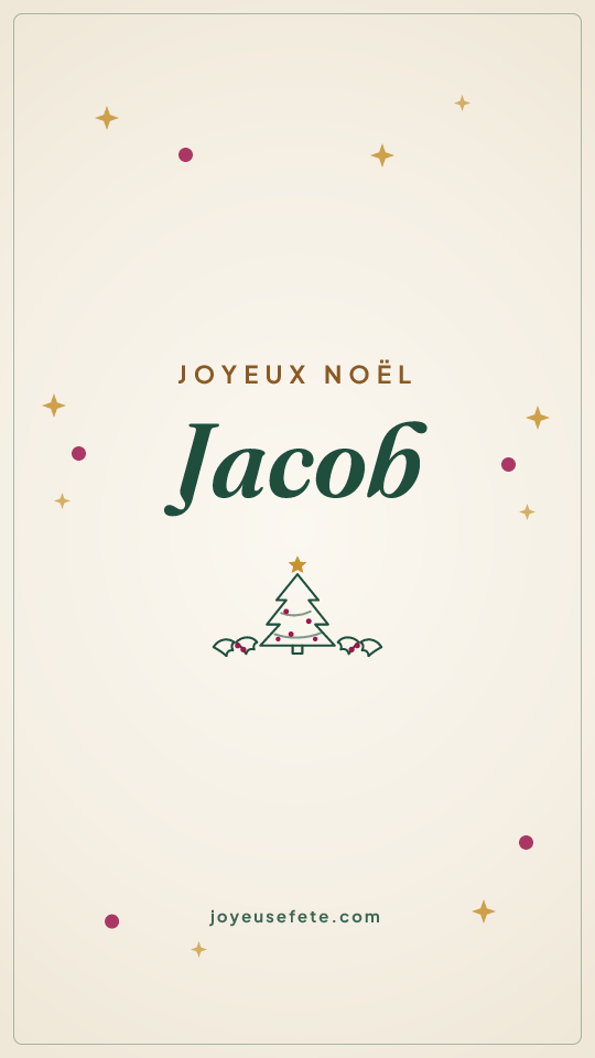 Image « Joyeux Noël Jacob » au format story