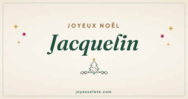 Image « Joyeux Noël Jacquelin » au format large