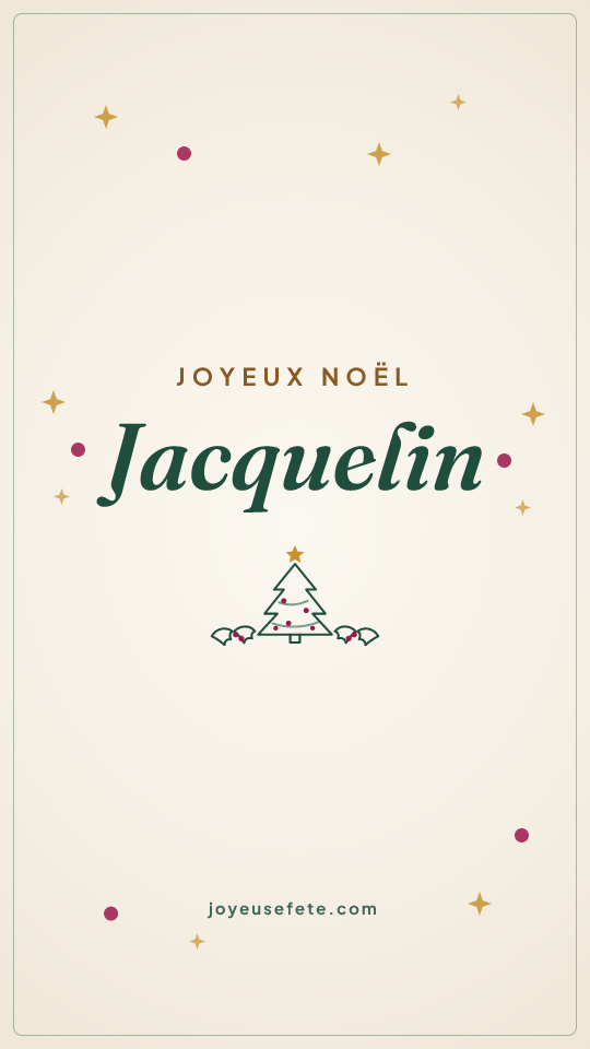 Image « Joyeux Noël Jacquelin » au format story