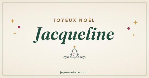Image « Joyeux Noël Jacqueline » au format large