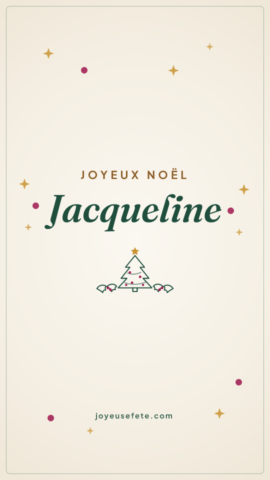 Image « Joyeux Noël Jacqueline » au format story