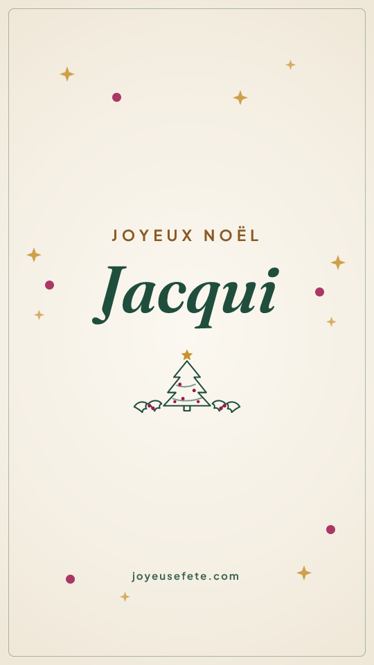 Image « Joyeux Noël Jacqui » au format story