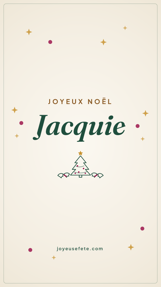 Image « Joyeux Noël Jacquie » au format story