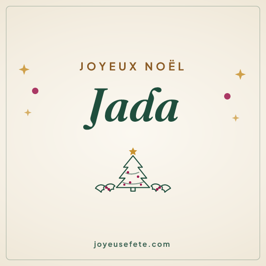 Image carrée « Joyeux Noël Jada » pour WhatsApp