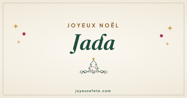 Image « Joyeux Noël Jada » au format large