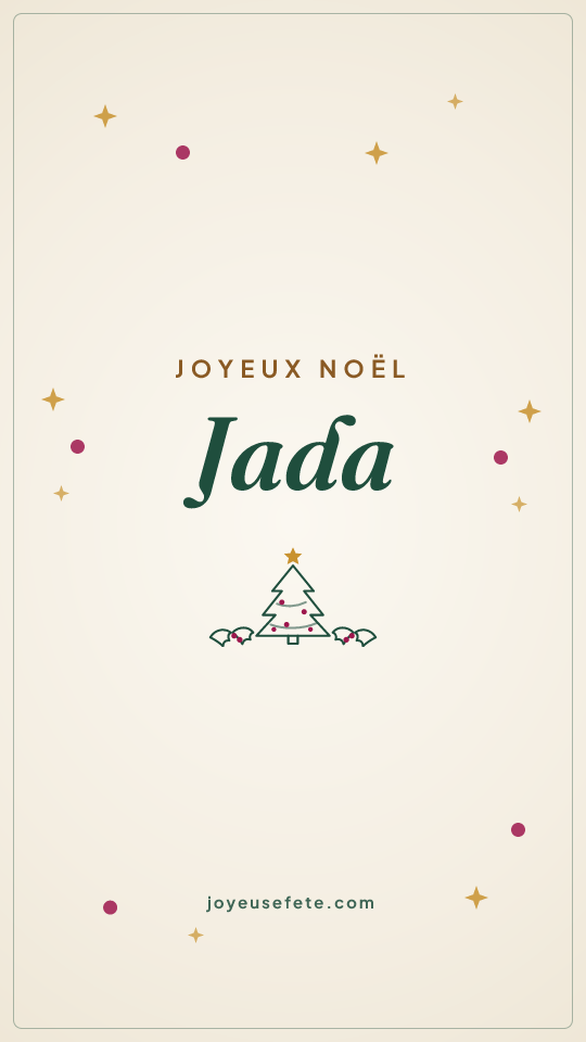 Image « Joyeux Noël Jada » au format story