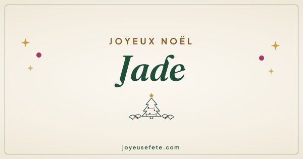 Image « Joyeux Noël Jade » au format large