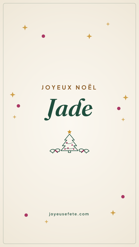 Image « Joyeux Noël Jade » au format story