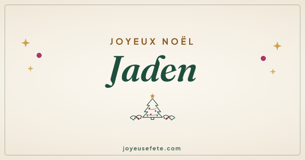 Image « Joyeux Noël Jaden » au format large
