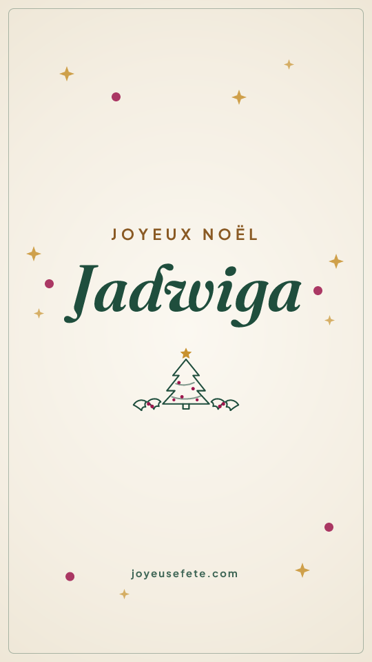 Image « Joyeux Noël Jadwiga » au format story