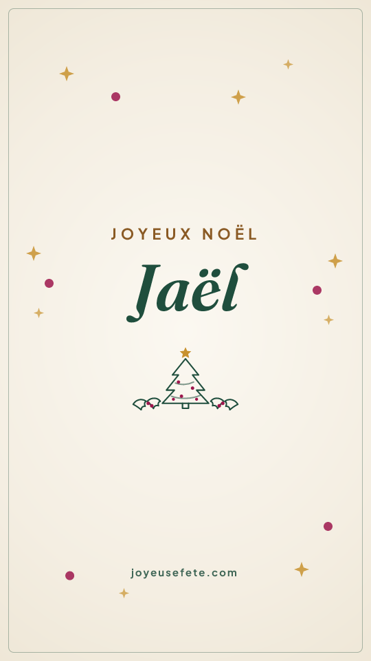 Image « Joyeux Noël Jaël » au format story