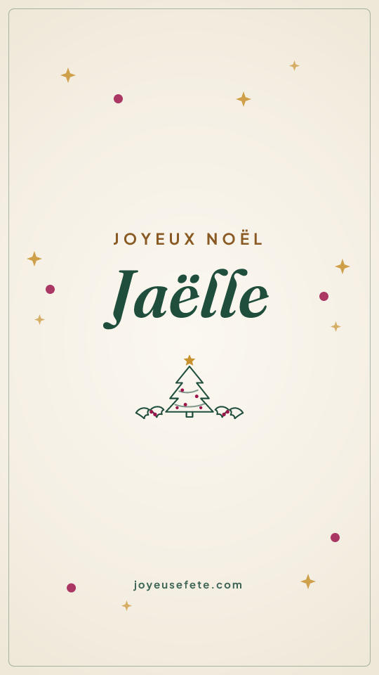 Image « Joyeux Noël Jaëlle » au format story