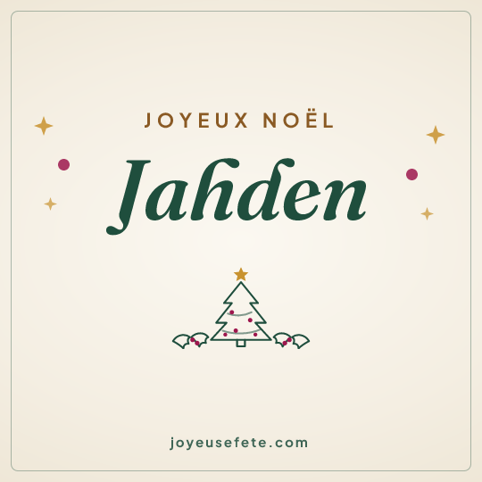 Image carrée « Joyeux Noël Jahden » pour WhatsApp