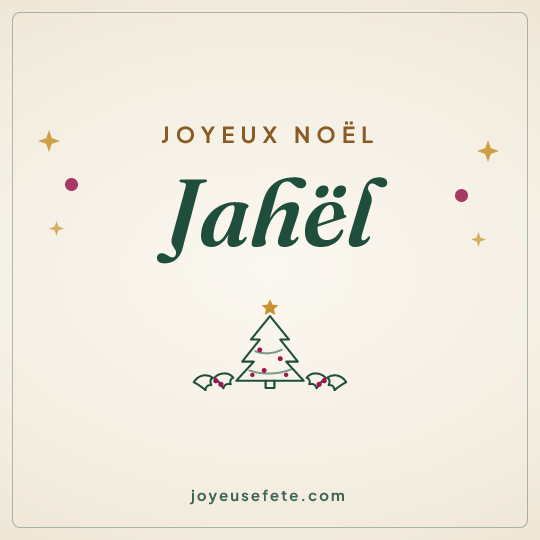Image carrée « Joyeux Noël Jahël » pour WhatsApp