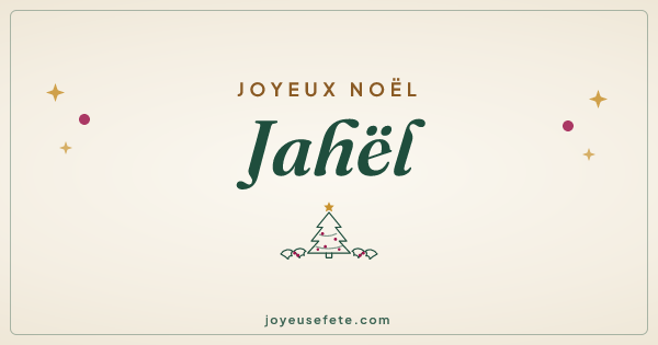 Image « Joyeux Noël Jahël » au format large