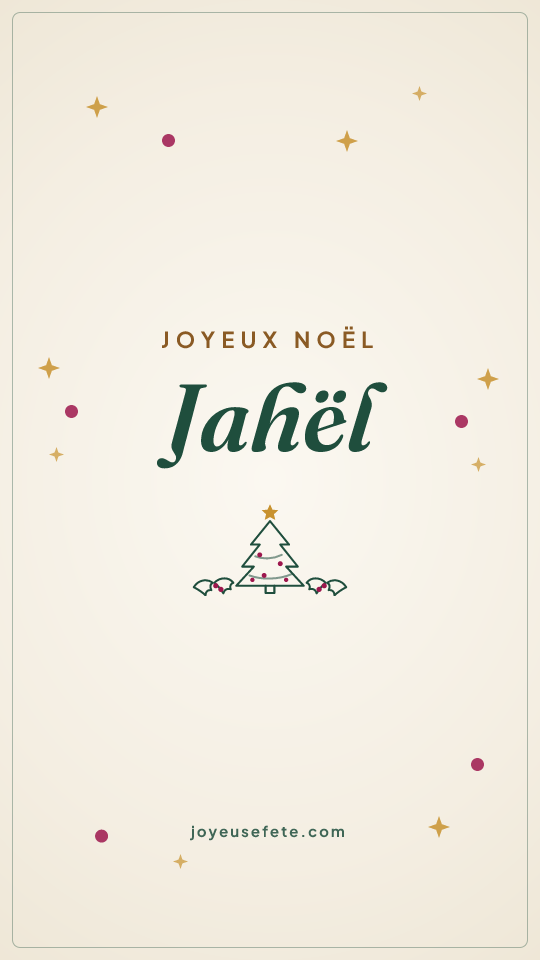 Image « Joyeux Noël Jahël » au format story