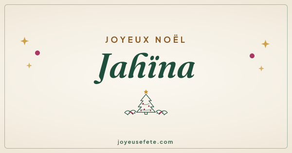 Image « Joyeux Noël Jahïna » au format large