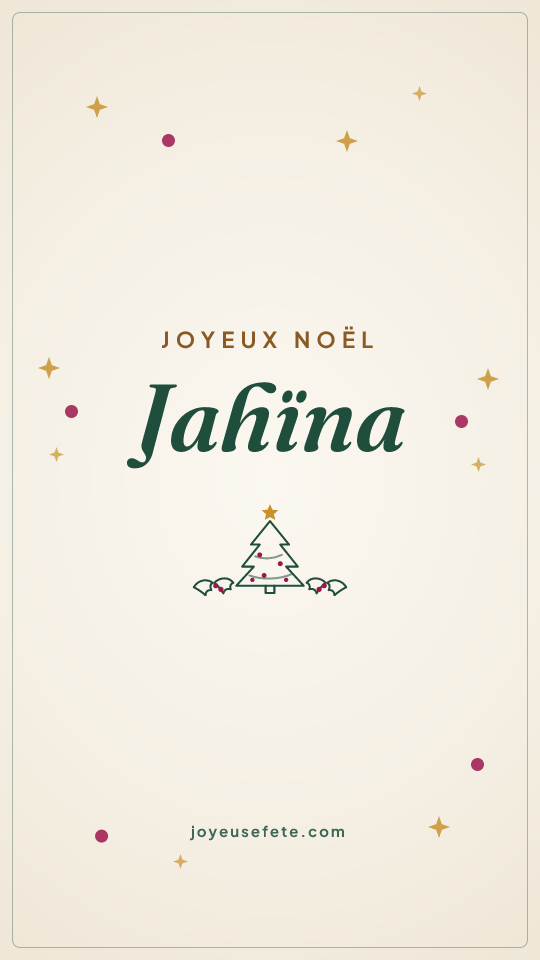 Image « Joyeux Noël Jahïna » au format story