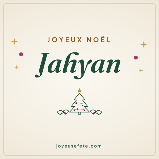 Image carrée « Joyeux Noël Jahyan » pour WhatsApp