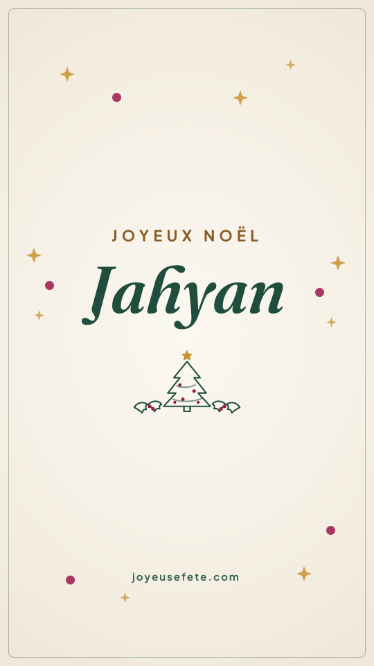 Image « Joyeux Noël Jahyan » au format story