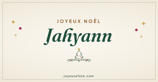 Image « Joyeux Noël Jahyann » au format large