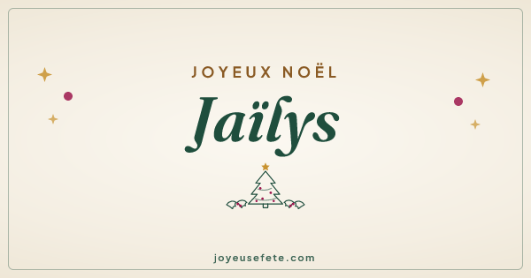 Image « Joyeux Noël Jaïlys » au format large