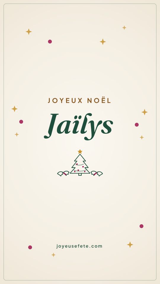 Image « Joyeux Noël Jaïlys » au format story
