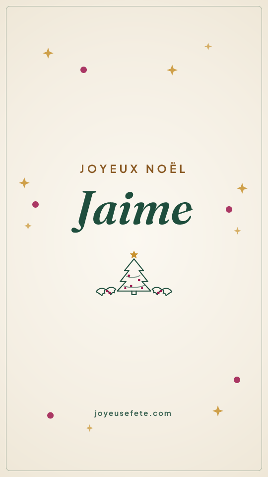 Image « Joyeux Noël Jaime » au format story
