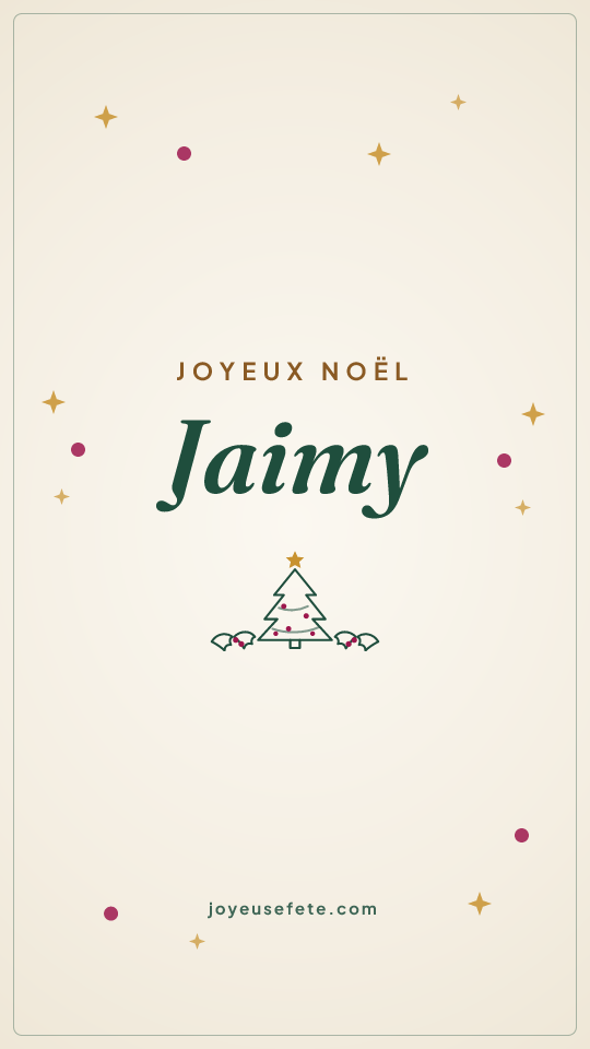 Image « Joyeux Noël Jaimy » au format story