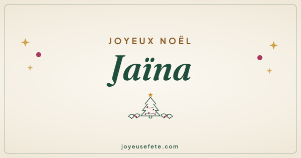 Image « Joyeux Noël Jaïna » au format large