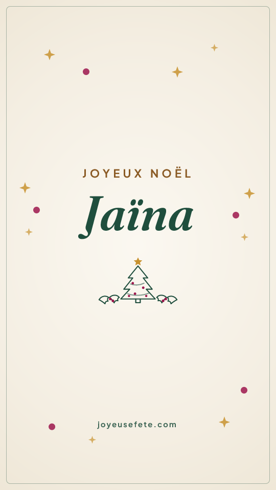 Image « Joyeux Noël Jaïna » au format story
