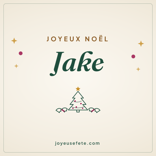 Image carrée « Joyeux Noël Jake » pour WhatsApp