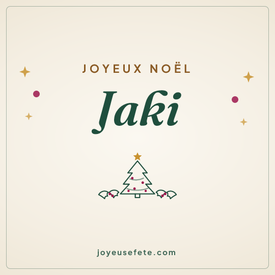 Image carrée « Joyeux Noël Jaki » pour WhatsApp