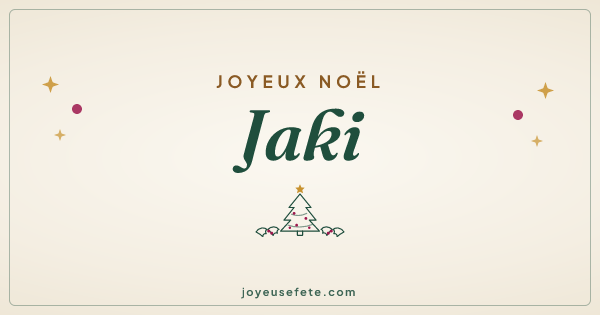 Image « Joyeux Noël Jaki » au format large