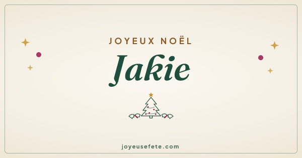 Image « Joyeux Noël Jakie » au format large
