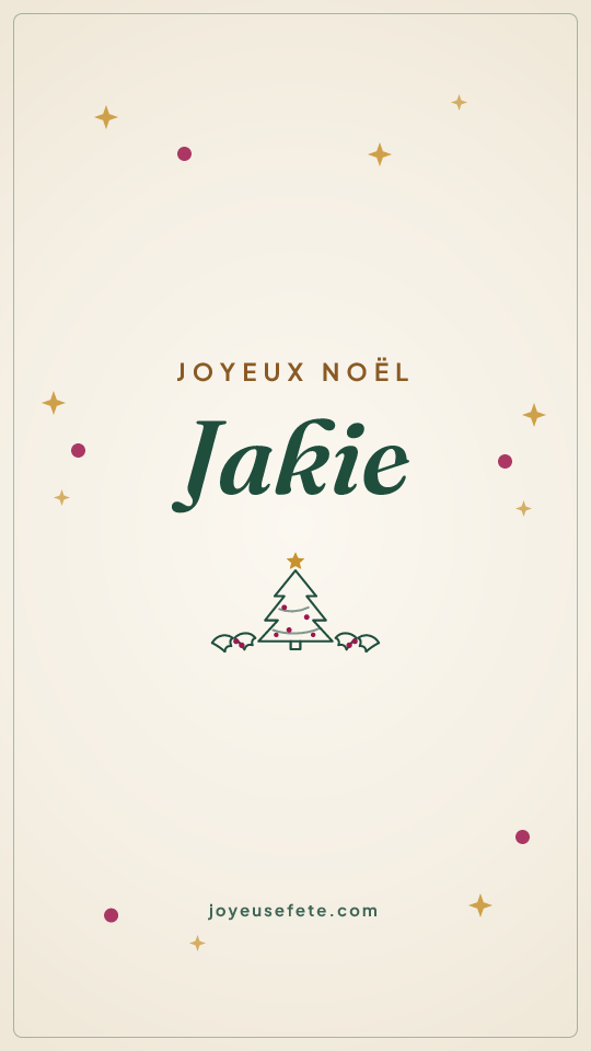 Image « Joyeux Noël Jakie » au format story