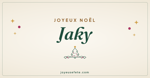 Image « Joyeux Noël Jaky » au format large