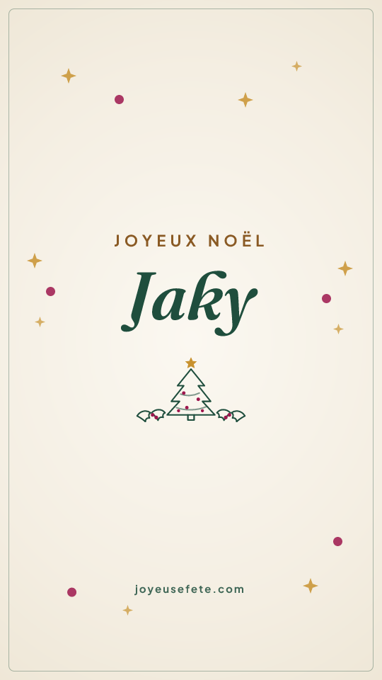 Image « Joyeux Noël Jaky » au format story