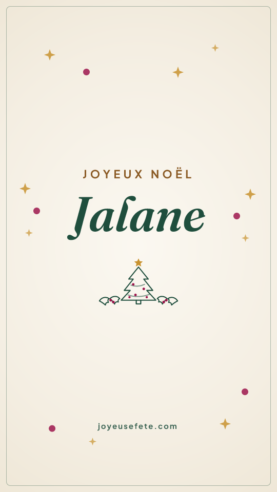 Image « Joyeux Noël Jalane » au format story