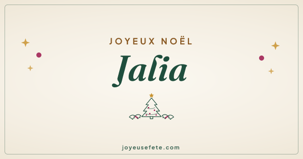 Image « Joyeux Noël Jalia » au format large