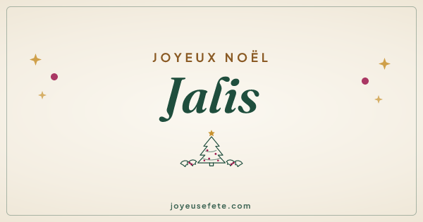 Image « Joyeux Noël Jalis » au format large