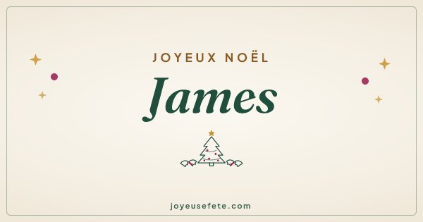 Image « Joyeux Noël James » au format large