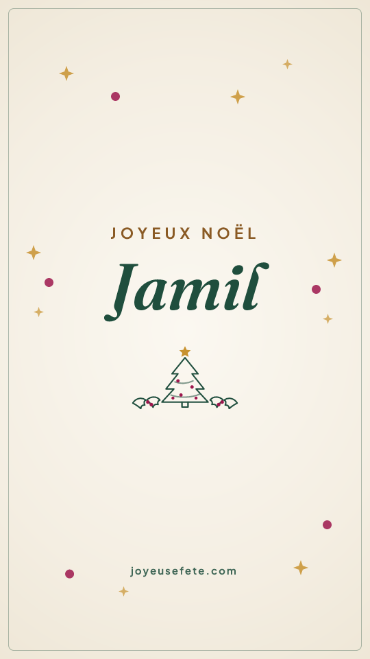 Image « Joyeux Noël Jamil » au format story