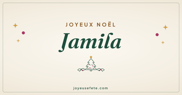 Image « Joyeux Noël Jamila » au format large
