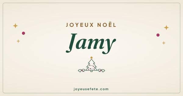 Image « Joyeux Noël Jamy » au format large