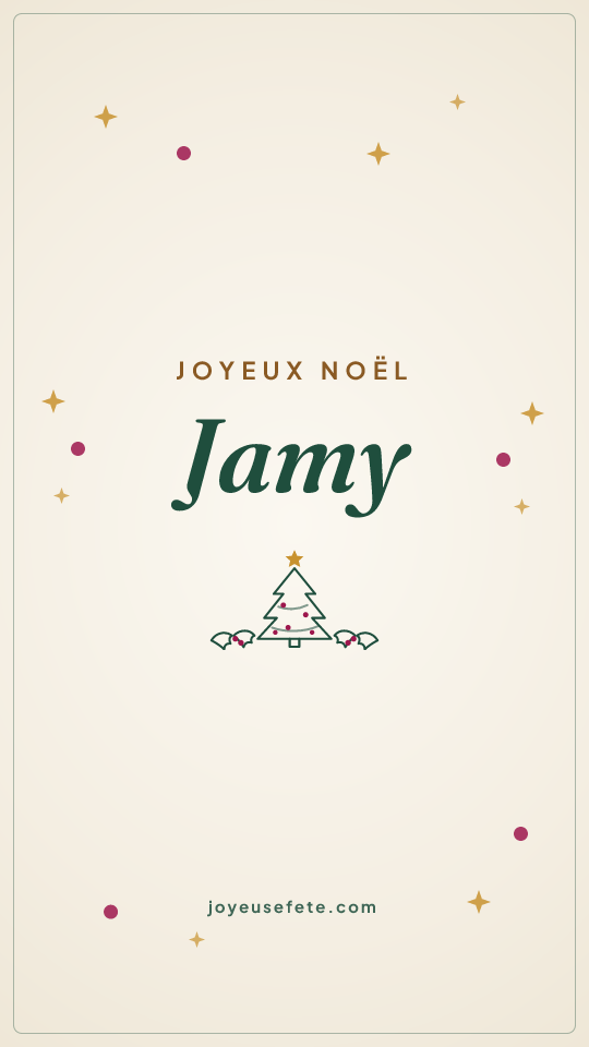 Image « Joyeux Noël Jamy » au format story